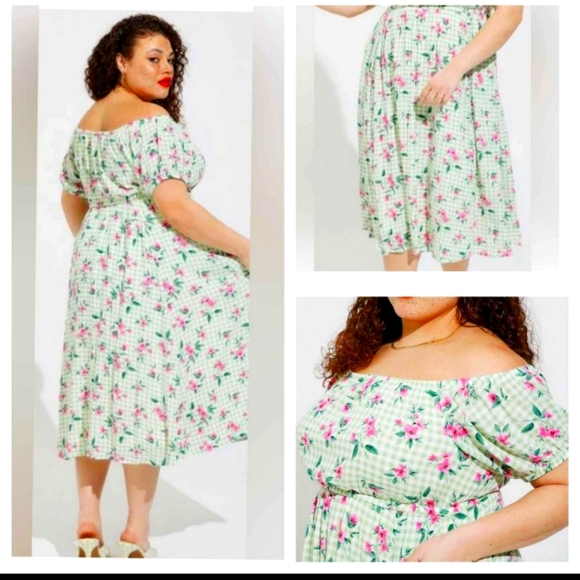 Torrid 00 Floral Skater Dress NEW - Picture 1 of 3
